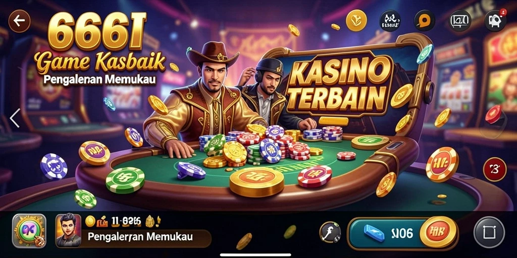 Tampilan gameplay menakjubkan di 666I menunjukkan keseruan kasino.