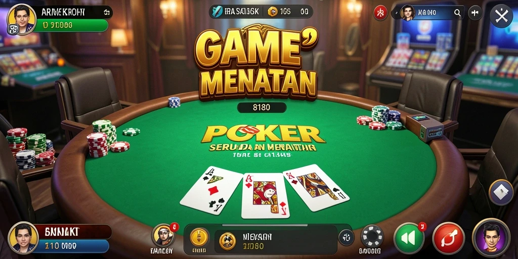 Tampilan gameplay poker yang menarik dan interaktif di 8180.