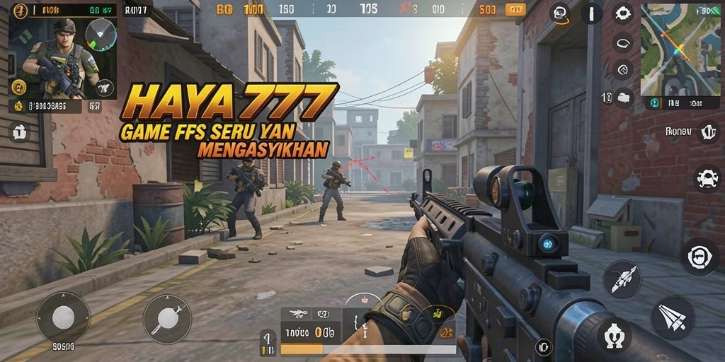 Tampilan gameplay seru dalam HAYA777 dengan pertempuran FPS yang intens.