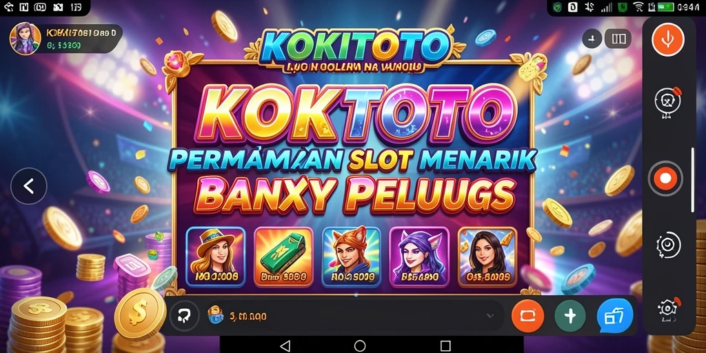 Tampilan menarik gameplay Slot KOKITOTO yang penuh warna.