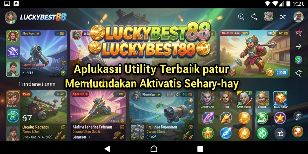 Tampilan aplikasi LUCKYBEST88 yang modern dan intuitif.