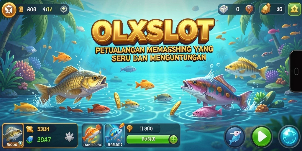 Gameplay OLXSLOT dengan berbagai jenis ikan yang menarik.