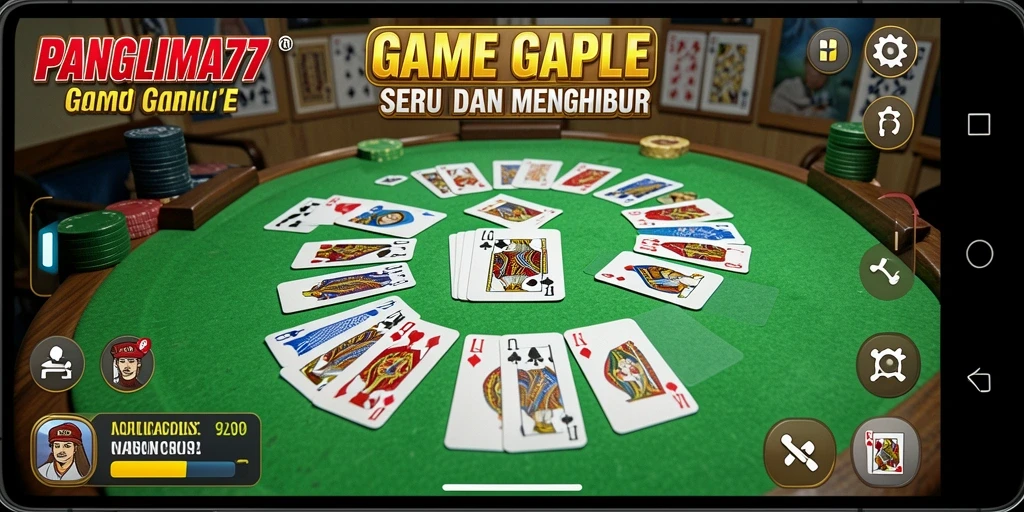 Tampilan menarik dalam gameplay seru Gaple di PANGLIMA77.