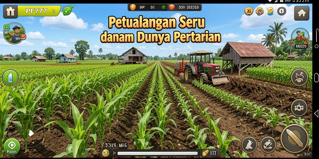 Tampilan gameplay PF777 yang menawan dalam dunia pertanian.