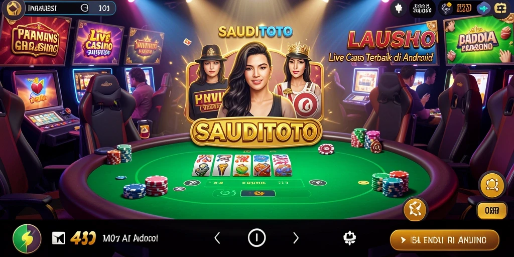 Tampilan gameplay Live Casino seru di SAUDITOTO dengan dealer profesional.